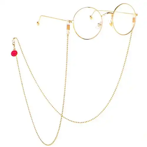 网红明星同款复古眼镜链条挂脖墨镜眼睛链子防滑带链条挂绳时尚女