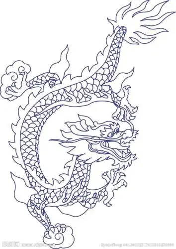 教你画龙中国龙的简笔画黑白龙四张中国龙简笔画图片小小画中笔,风采