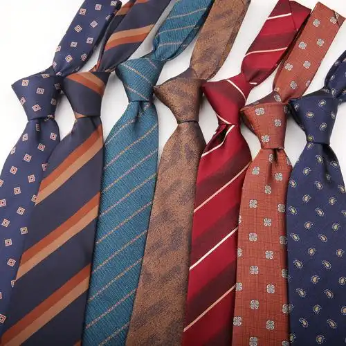 男士商务绅士休闲正装领带多色条纹格子花纹西装店结婚新郎款8cm