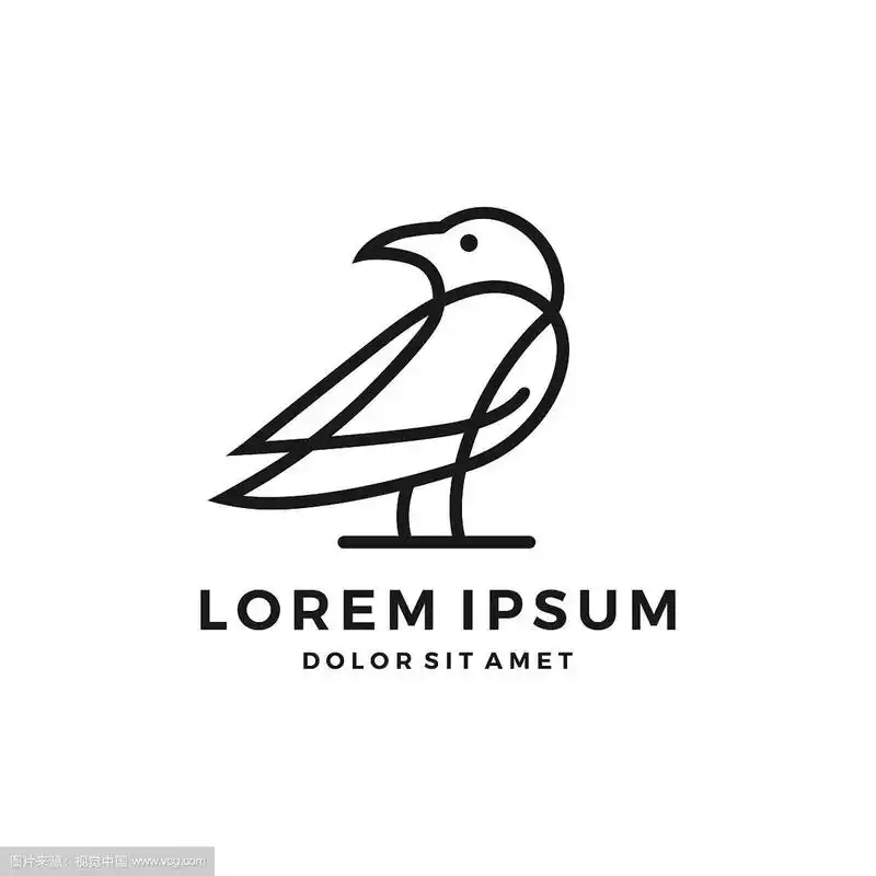 乌鸦乌鸦鸟标志图标乌鸦