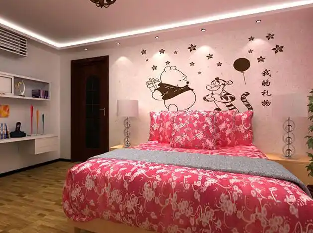 硅藻泥卧室背景墙装修效设计效果图实例赏析