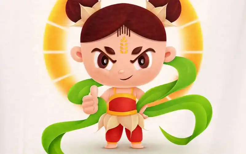 哪吒卡通形象设计卡通吉祥物设计国潮卡通形象设计中国风卡通吉祥物麦