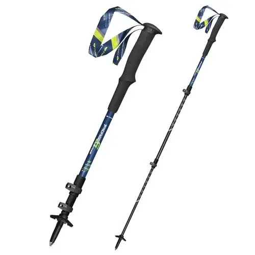 开拓者新款外锁手杖7075铝合金伸缩登山杖徒步拐杖登山杖