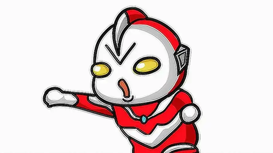 教小朋友画一个q版的欧布奥特曼亲子卡通简笔画