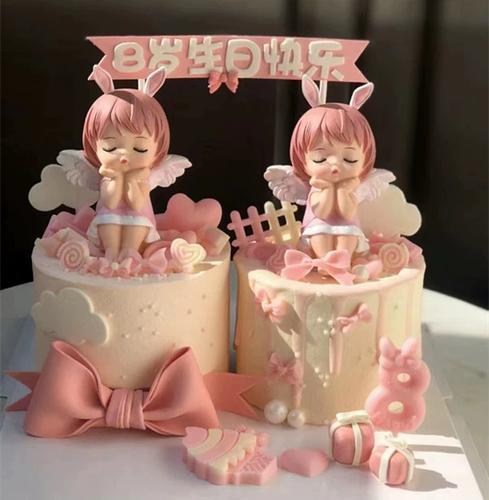 双胞胎蛋糕兄弟姐妹亲情友情同龄同日动物年幼生日蛋糕广州配送