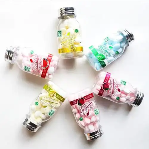 雅树38克瓶装冰爽含片多种水果口味压片润喉糖果