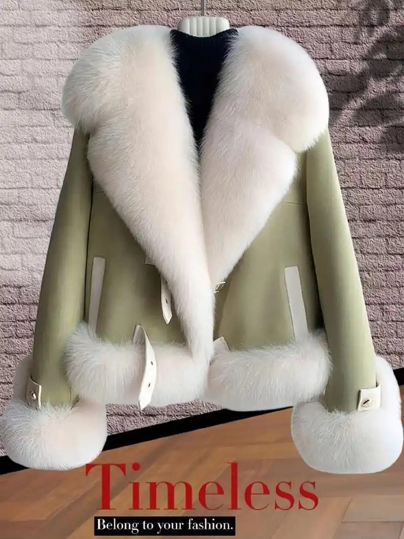 高端皮草外套/时髦穿搭