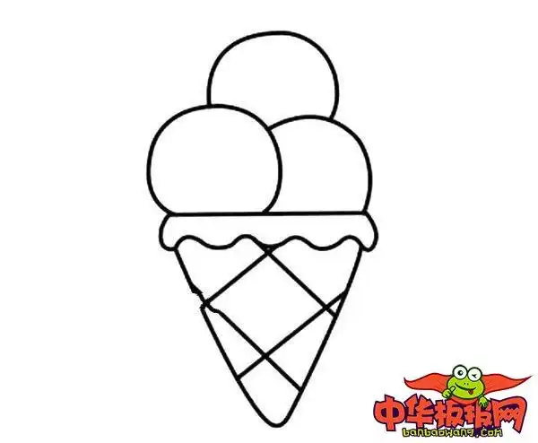 最简单的冰淇淋怎么画冰激凌简笔画有颜色