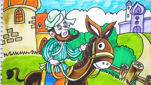 神笔简笔画童话阿凡提,儿童成人绘画马克笔教程大全