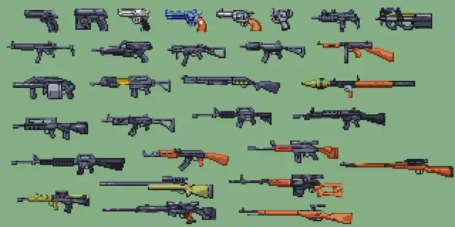 想开发2d射击游戏像素画枪械画法指南
