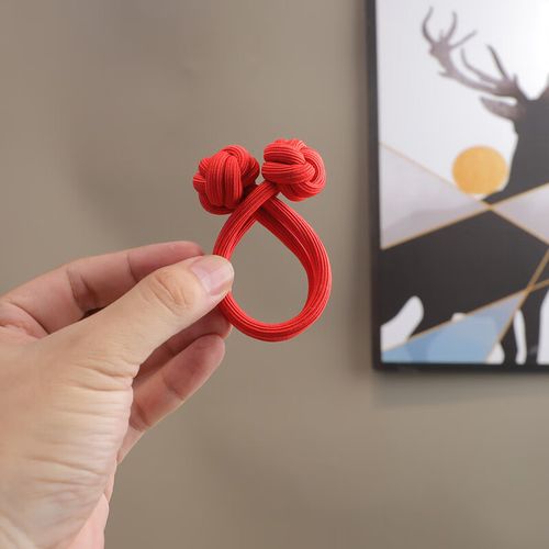 梦逸打结橡皮筋高弹力发圈中国结发绳女童扎头发皮筋发圈双头头绳头饰