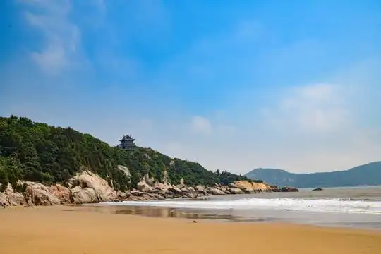 舟山普陀山百步沙景区