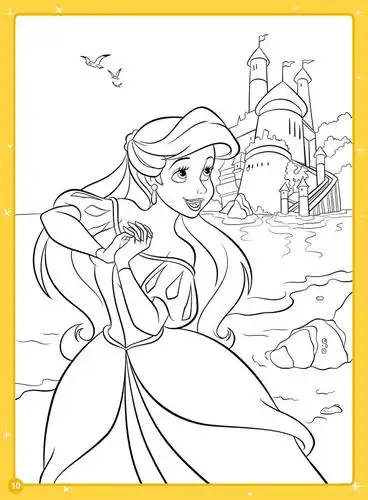 迪士尼公主钻石贴涂色书儿童图画书迪士尼公主画画本2346岁宝宝涂鸦