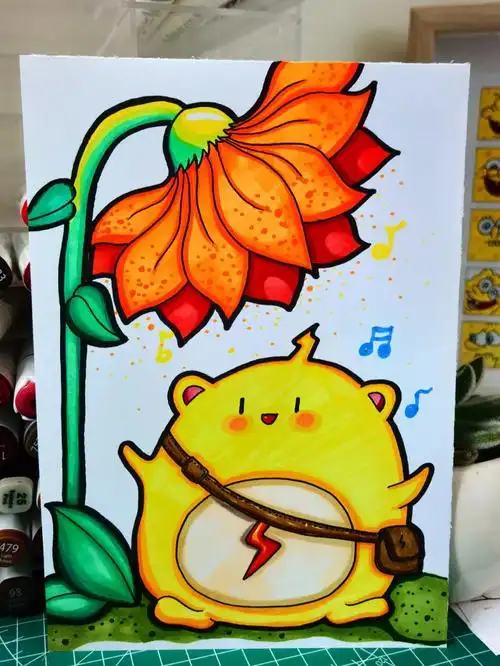 可爱的儿童马克笔手绘教程备课