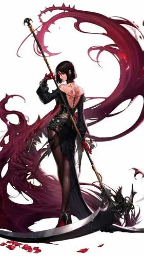 动漫和游戏中有哪些拿着镰刀的比较有特点的女性角色?