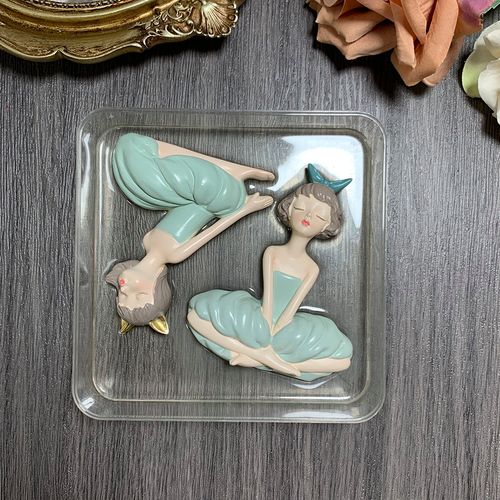 清欢滴胶 嘟嘴女孩摆台配件创意手工diy石膏香薰蜡烛硅胶翻模模具