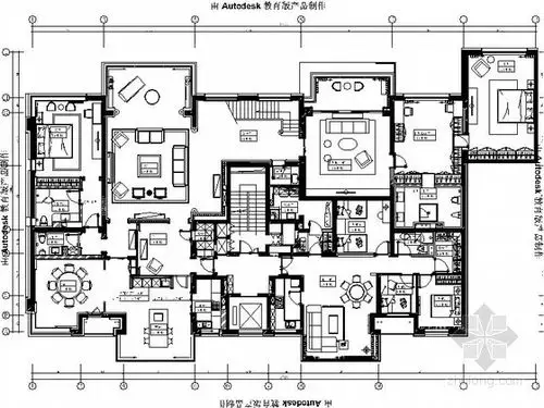 [分享]室内别墅cad图纸资料下载