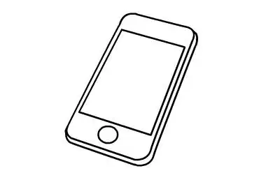 简笔画iphone手机的画法动画分解步骤教程简笔画智能手机简笔画清新简