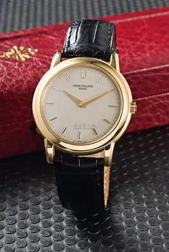 0006 百达翡丽 18k金自动皮带男装腕表