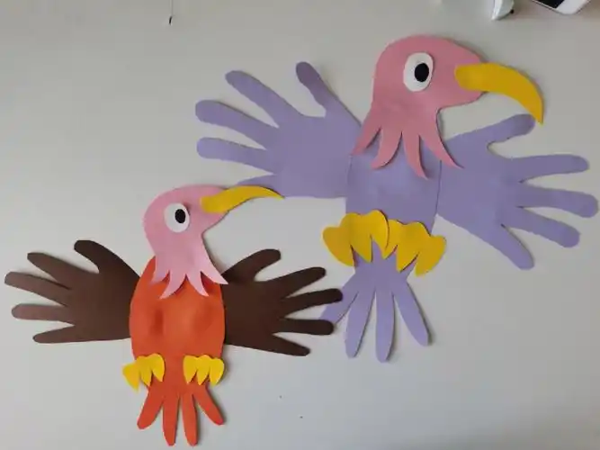 老鹰剪贴画制作完成