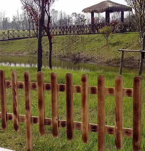 别墅花园庭院防腐木栅栏实木篱笆花坛木质围栏草坪护栏菜园围栏