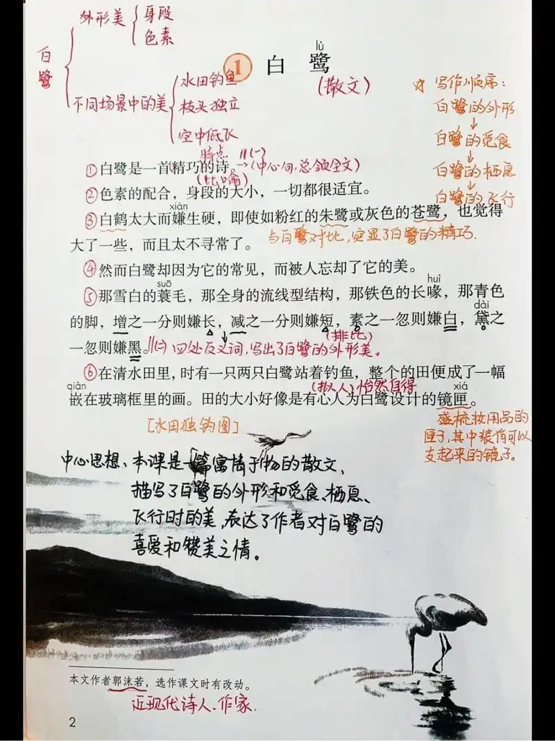 《白鹭》 7815《白鹭》这篇课文的作者是郭沫若