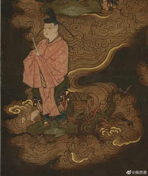 书法绘画 | 13 世纪中叶至晚期日本南北朝时期北斗九曜春日降临图轴