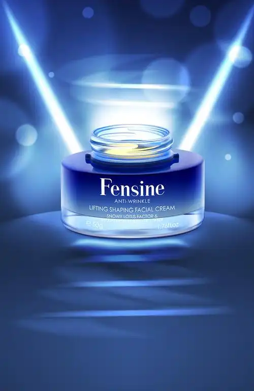 化妆品包装临摹(蓝色 矮瓶 化妆品 包装 瓶子 包装设计)