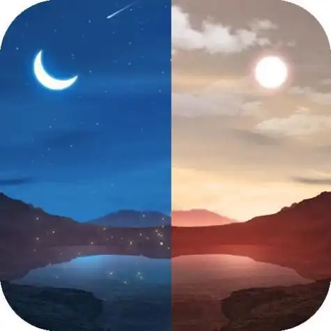 白天晚上黑夜早上简笔画