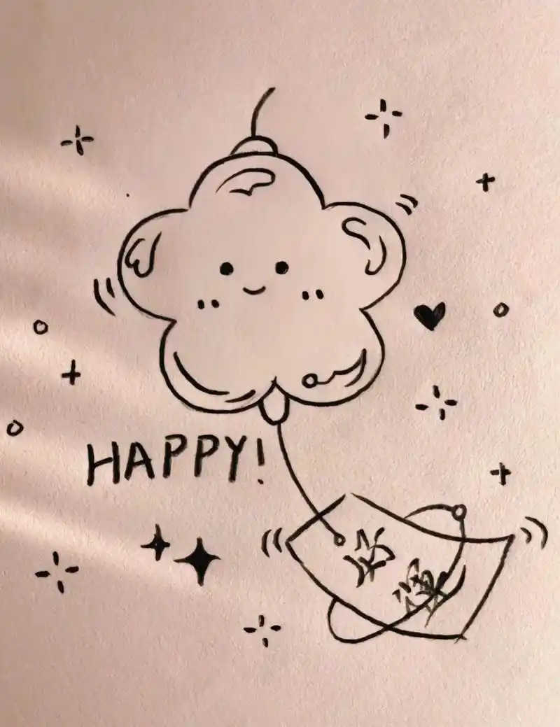 谁懂啊 敲可爱的简笔画  快让这些小可爱出现在你的本子上吧 建议反复