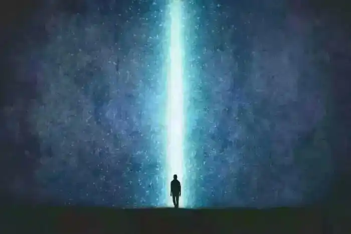 星空;油画 这是英国一位17岁少年画的油画,他将画命名为孤独