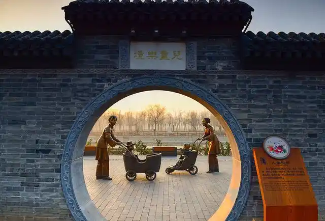 杨柳青冬日阳光普照,大美古镇风貌不俗