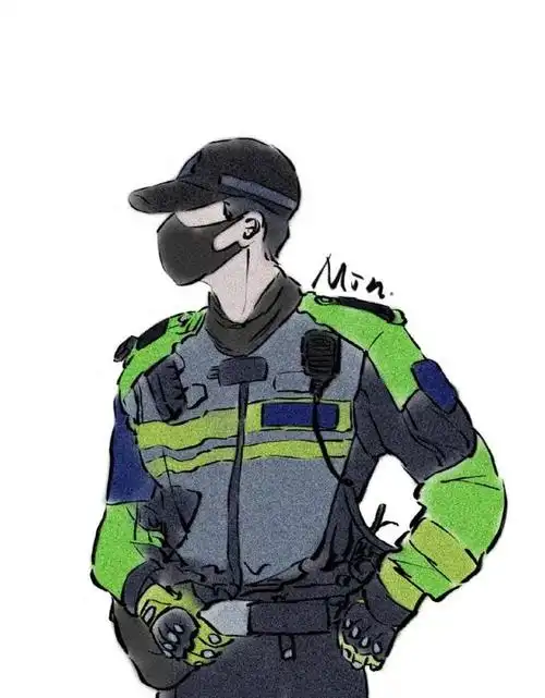 你好警察节巴州公安交警一组手绘漫画献礼第四个中国人民警察节