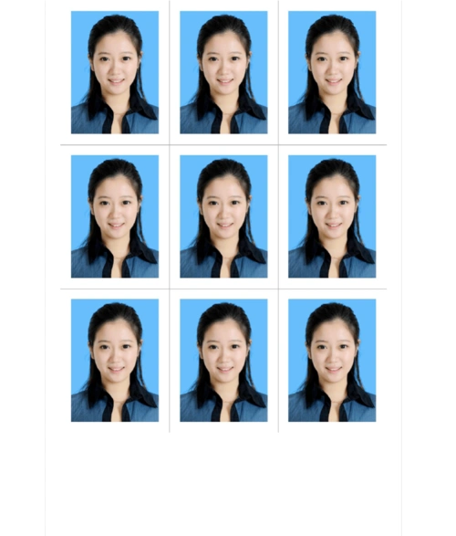 一寸证件照 模板 范本