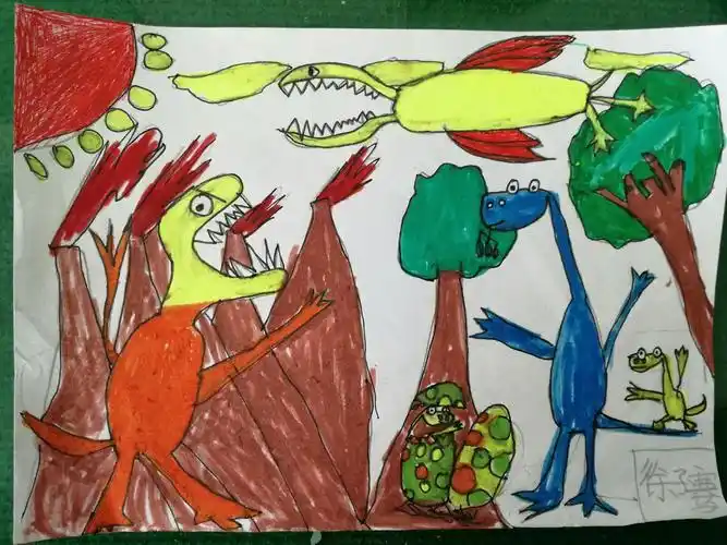 二年级三班美术作品——动物聚会
