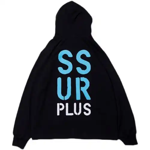 ssurplus下摆破坏帽衫男女背后logo情侣潮牌运动卫衣