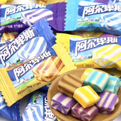 阿尔卑斯醇厚酸奶香软糖焦香源味喜糖蓝莓桂花葡萄休闲零食糖果