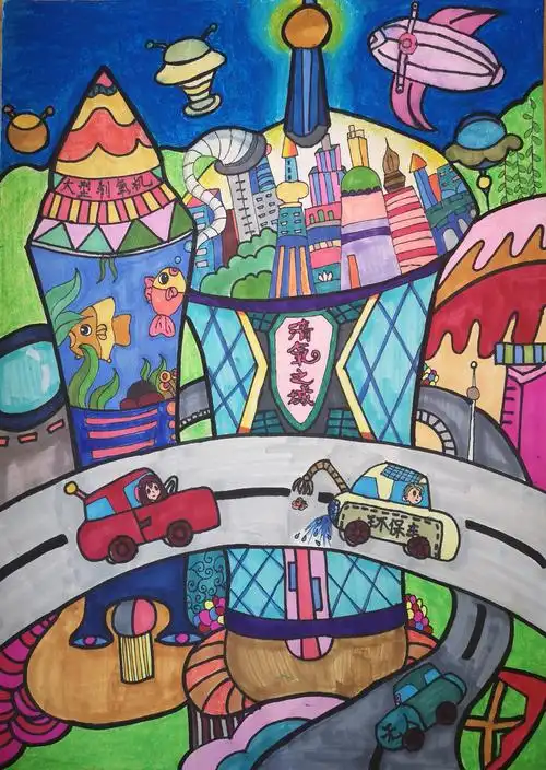 河头学校2019年北辰区青少年科技创新大赛科技画活动