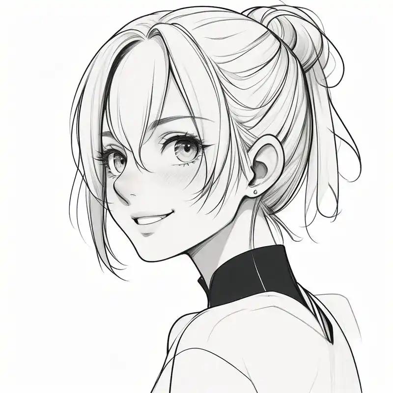 今天给大家带来一组超酷的动漫风黑白素描女生头像,简约而不简单,每一