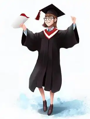 毕业典礼戴学士帽毕业季卡通设计元素