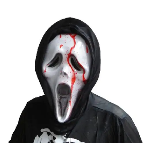 白色流血面具万圣节面具惊声尖叫面具骷髅头鬼脸面具厂家批发