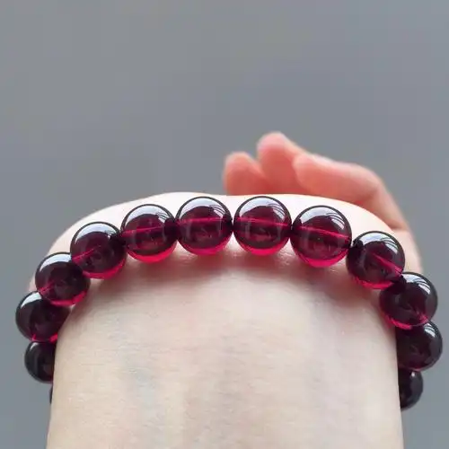 紫牙乌批发 天然巴西紫牙乌石榴石手链 女人石石榴石饰品批发