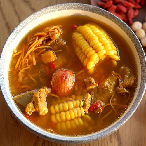 虫草花干贝玉米汤料 含瑶柱广东老火汤 四季滋补煲汤材料