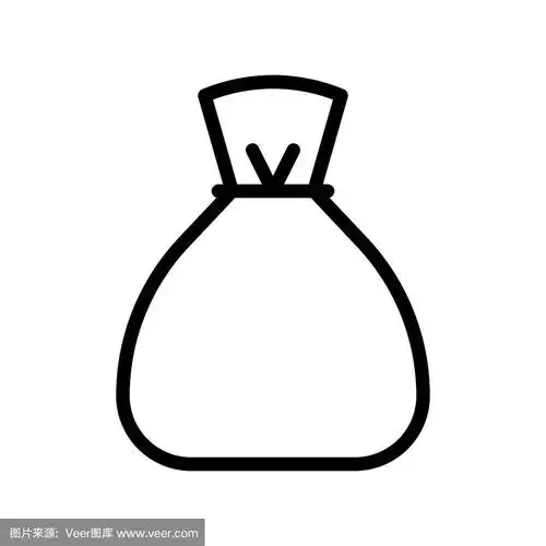 袋装面粉,袋装食品可编辑的轮廓图标.