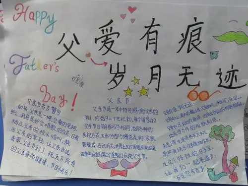 1中队"悠悠父亲节 浓浓感恩情"——父亲节手抄报剪辑