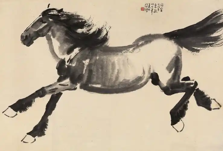 0847 1938年作 奔马 镜心 水墨纸本