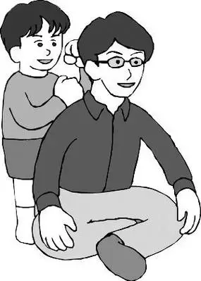 捶背简笔画给妈妈捶背简笔画