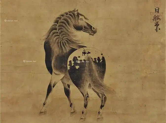 【马图 立轴 设色纸本】拍卖品_图片_价格_鉴赏