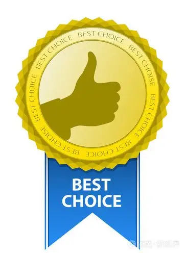 最佳的选择标志.拇指向上的手势