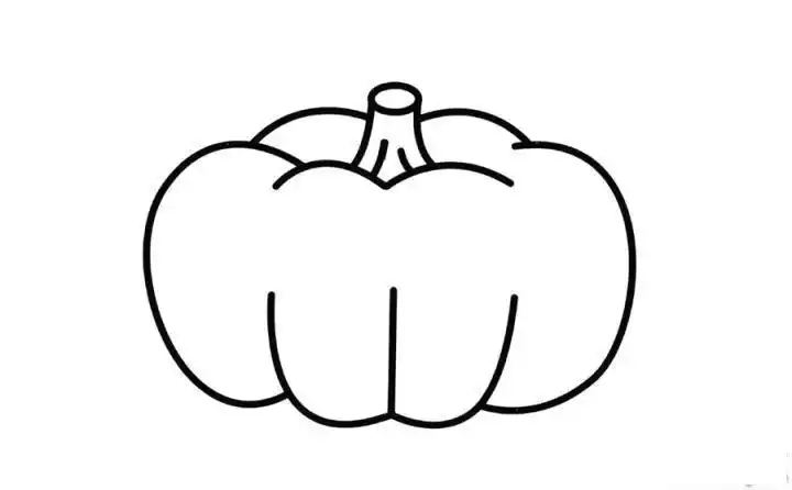 卡通南瓜笑脸简笔画